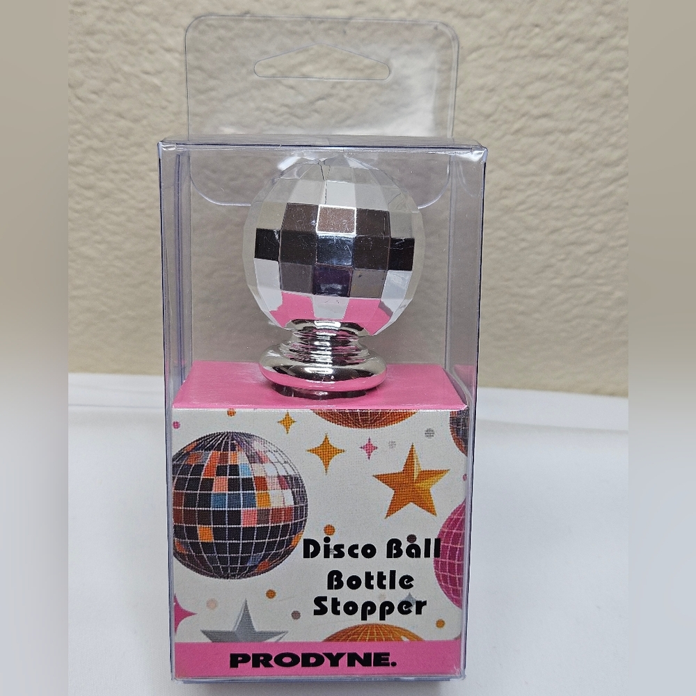 Silver Disco Ball Bottle Stopper NEW